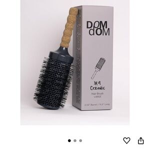 Dom Dom #9 Ceramic Hair Brush, Large 2.55 Barrel, NIB